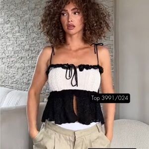 Zara Contrast Knit top